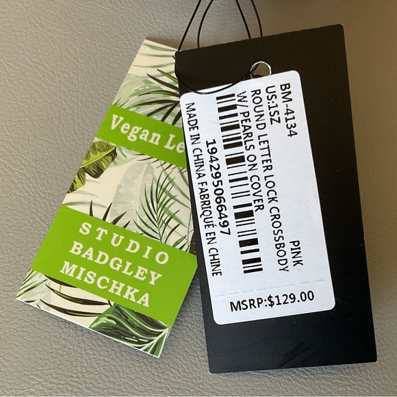 Badgley Mischa NWT Handbag with Braided Crossbody Strap - Picture 7 of 8